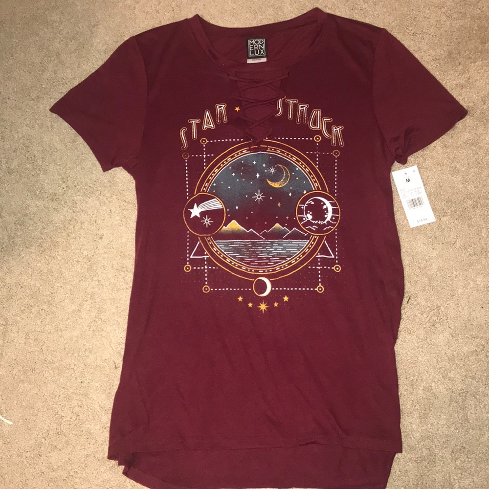 Maroon top